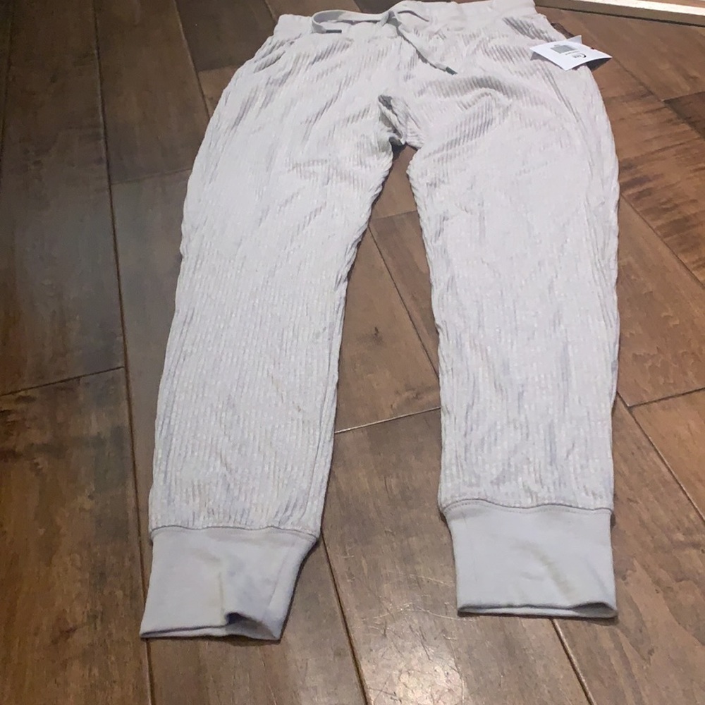 Zyia Gray Ribbed Joggers - Picture 2 of 11